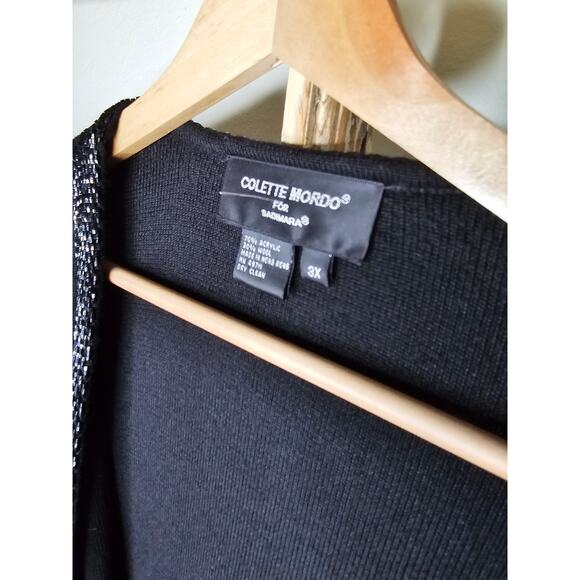 Cardigan Colette Mordo for Sadimara long style with beading size 3X - Picture 5 of 12